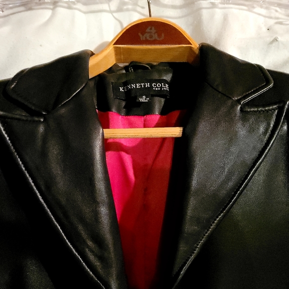 Kenneth Cole leather 3 quarter jacket - Picture 2 of 3